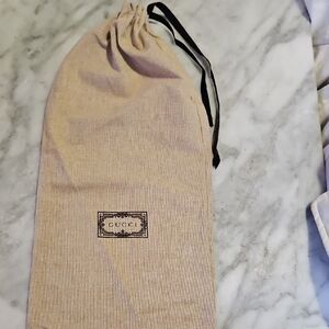 Gucci Tan Dust Bag with Black Drawstring